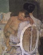 Mary Cassatt Mother holding the kid oil on canvas